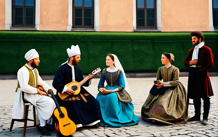폴란드와 헝가리 역사 비교 - A vibrant outdoor scene in 16th-century Krakow, during the height of the Polish-Lithuanian Commonwea...