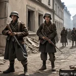 Home 22 바르샤바 봉기 - A detailed scene of young Polish insurgents preparing for an urban uprising during World War II, dre...